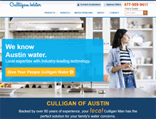 Tablet Screenshot of culliganofaustin.com